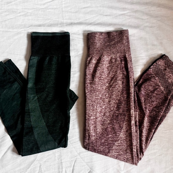 Bundle of 2 VS PINK Women’s Sz S Seamless High Rise Leggings - Picture 1 of 9